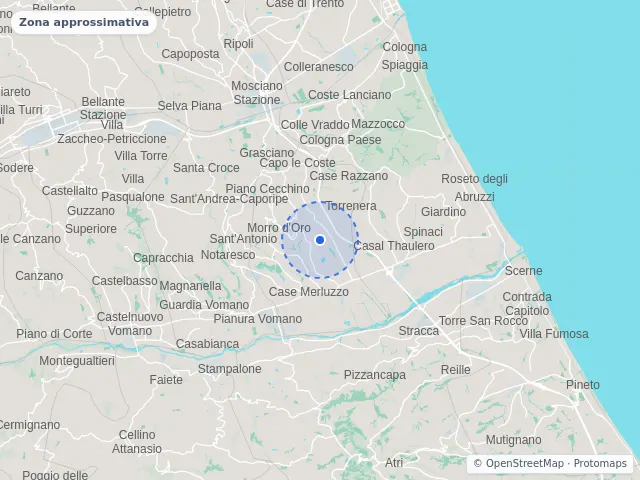Mappa di Morro d'Oro, Teramo