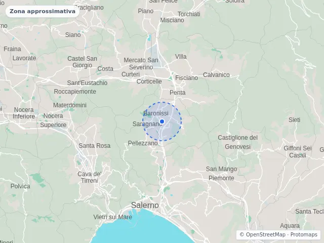 Mappa di Baronissi, Salerno