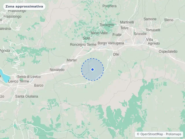 Mappa di Borgo Valsugana, Trento
