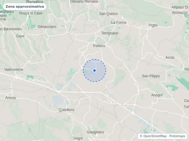 Mappa di Paliano, Frosinone