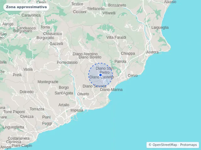 Mappa di Diano Castello, Imperia