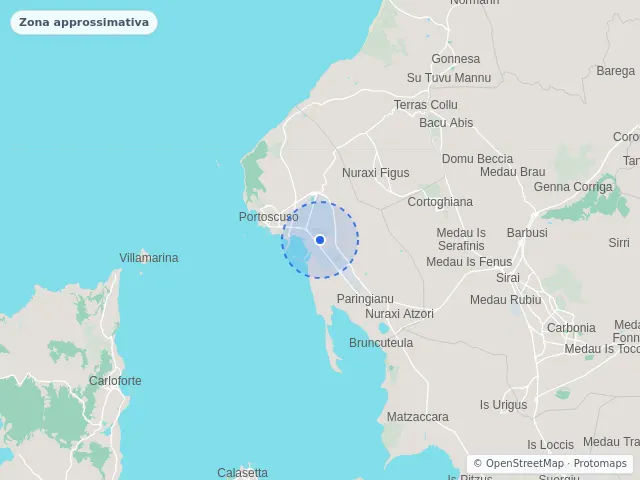 Mappa di Portoscuso, Sud Sardegna