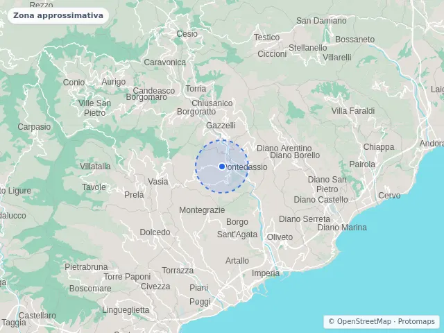 Mappa di Pontedassio, Imperia