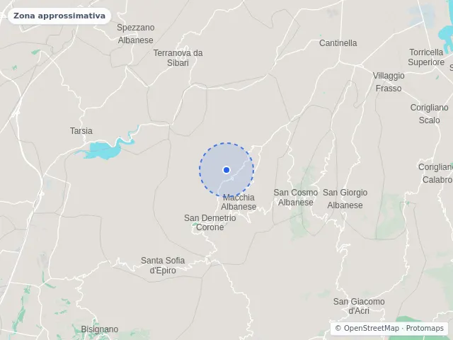 Mappa di San Demetrio Corone, Cosenza