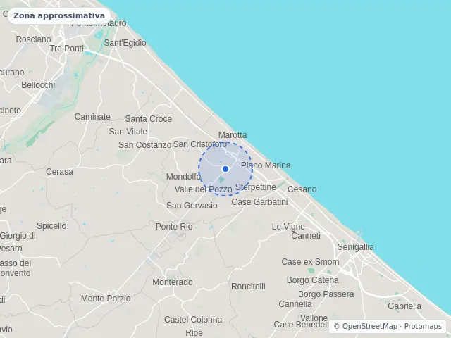 Mappa di Mondolfo, Pesaro e Urbino