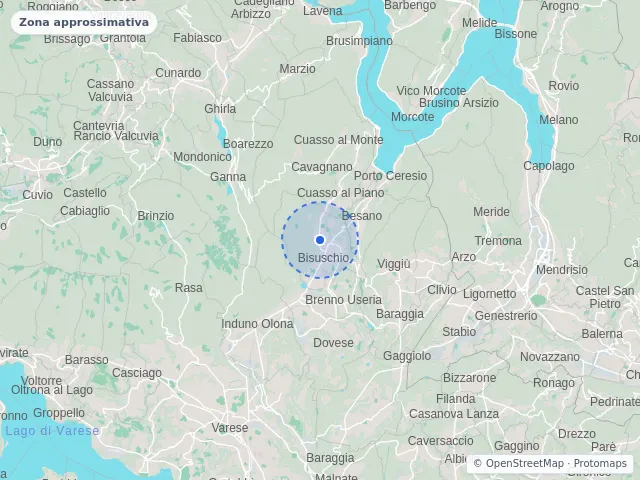 Mappa di Bisuschio, Varese