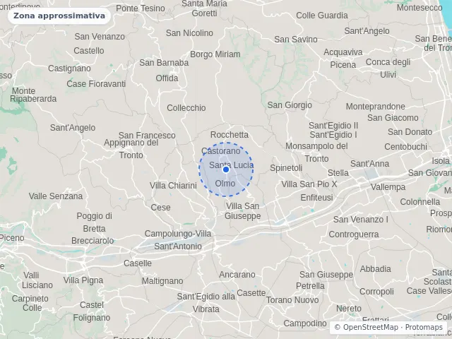 Mappa di Castorano, Ascoli Piceno
