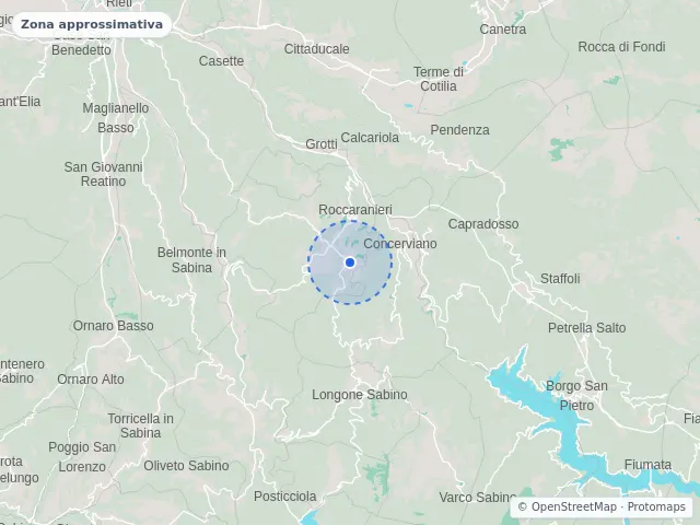 Mappa di Concerviano, Rieti