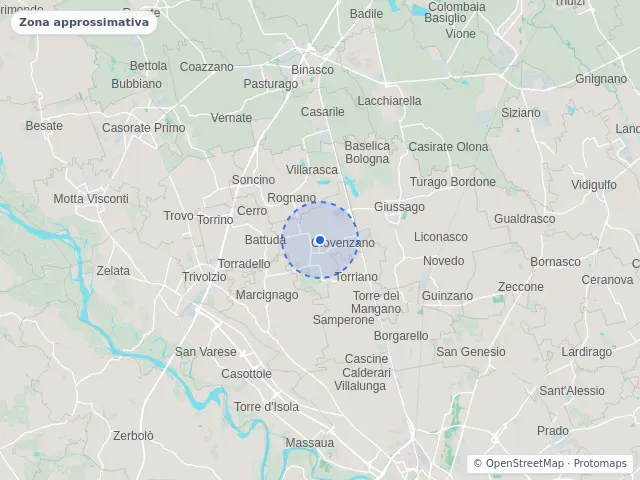 Mappa di Vellezzo Bellini, Pavia