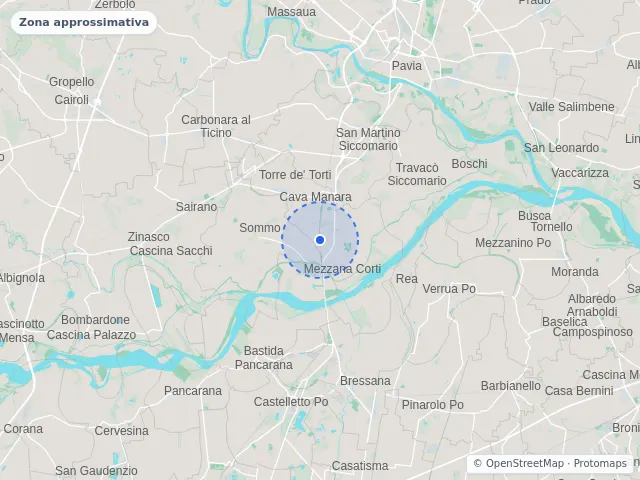 Mappa di Cava Manara, Pavia
