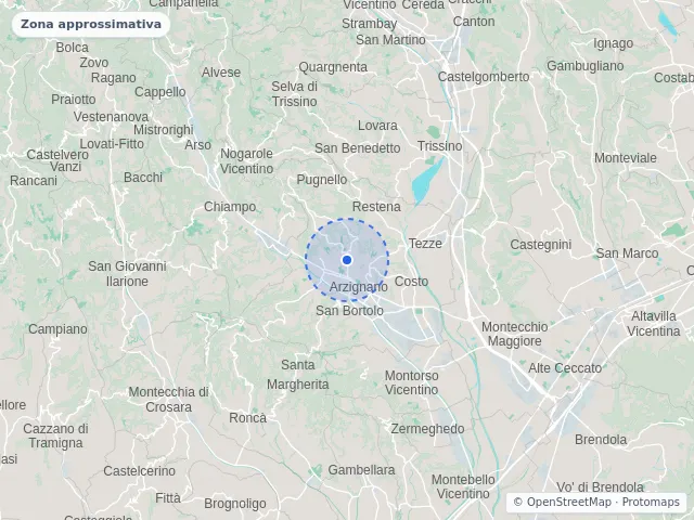 Mappa di Arzignano, Vicenza