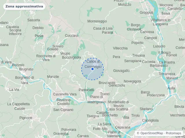 Mappa di Calice al Cornoviglio, La Spezia