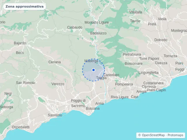 Mappa di Taggia, Imperia
