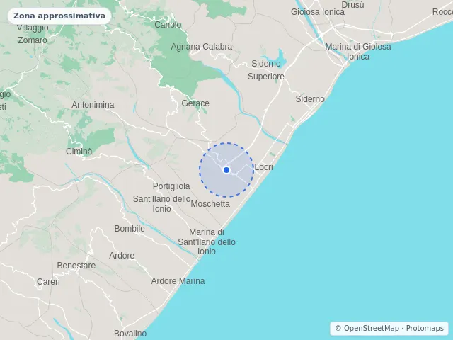 Mappa di Locri, Reggio di Calabria