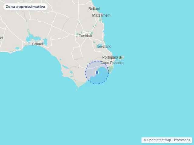 Mappa di Portopalo di Capo Passero, Siracusa
