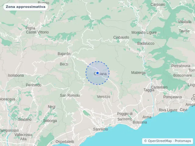 Mappa di Ceriana, Imperia