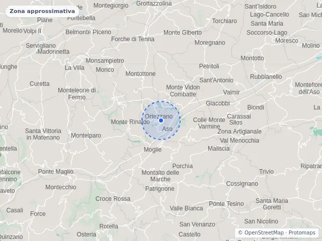 Mappa di Ortezzano, Fermo