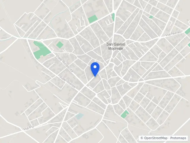 Mappa di San Gavino Monreale, Sud Sardegna
