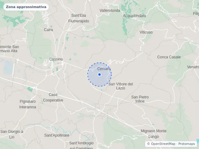 Mappa di Cervaro, Frosinone