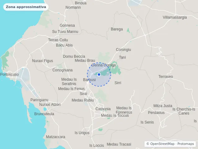 Mappa di Carbonia, Sud Sardegna