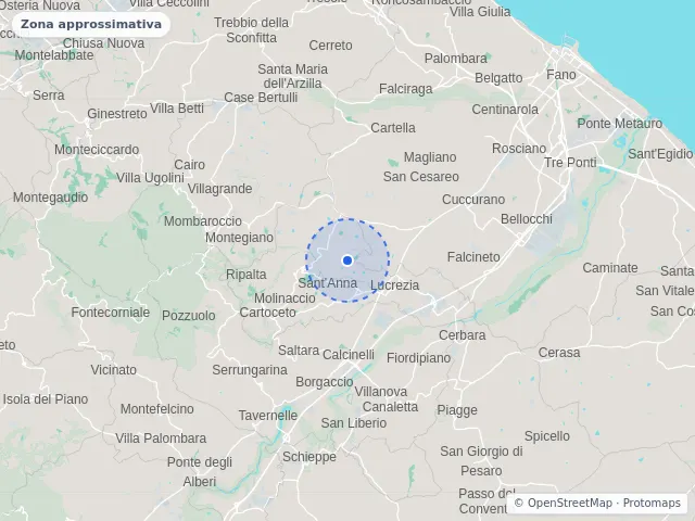 Mappa di Cartoceto, Pesaro e Urbino