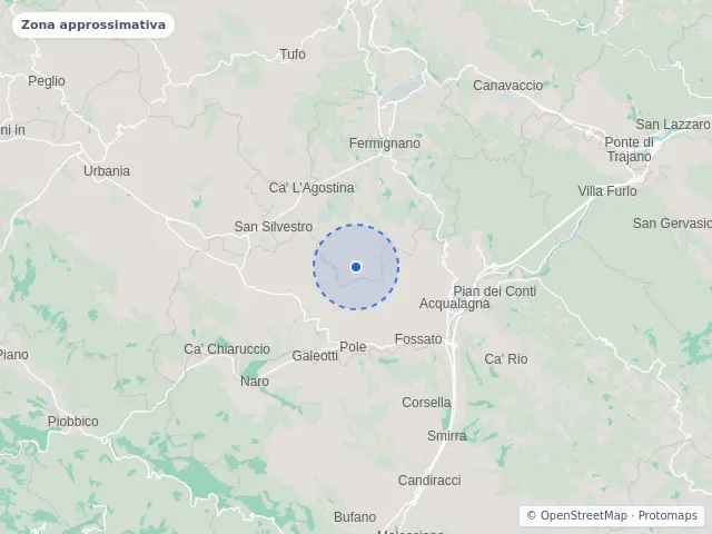 Mappa di Acqualagna, Pesaro e Urbino