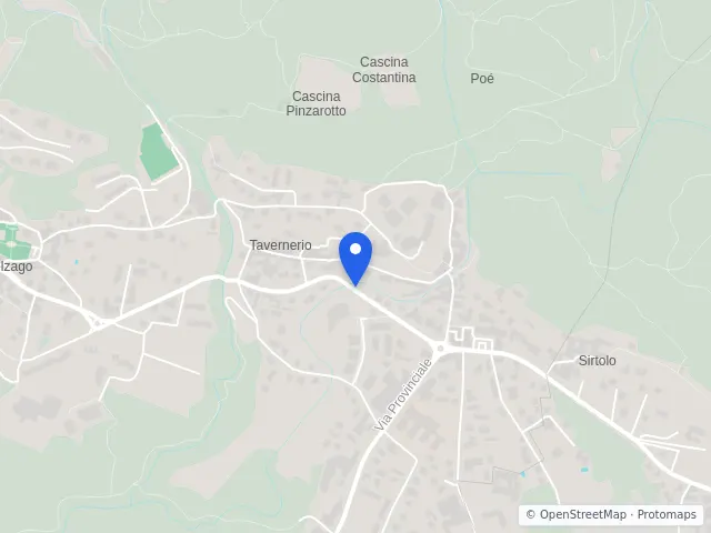 Mappa di Tavernerio, Como