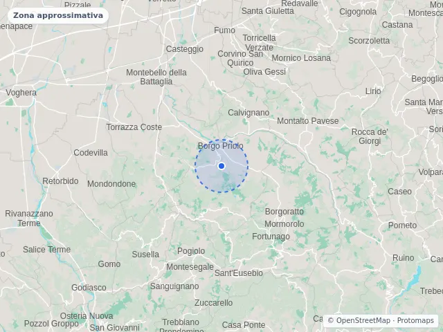 Mappa di Borgo Priolo, Pavia
