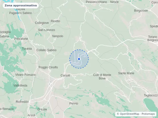 Mappa di Carsoli, L'Aquila