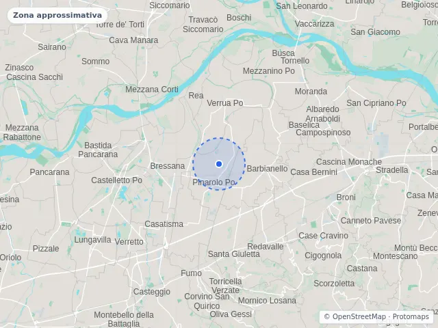 Mappa di Pinarolo Po, Pavia