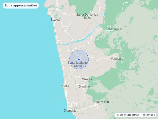 Mappa di Santa Maria del Cedro, Cosenza