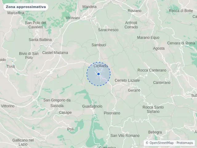 Mappa di Ciciliano, Roma