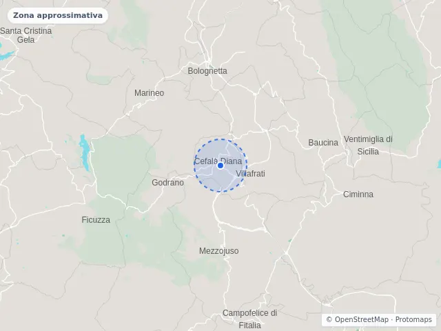 Mappa di Cefalà Diana, Palermo