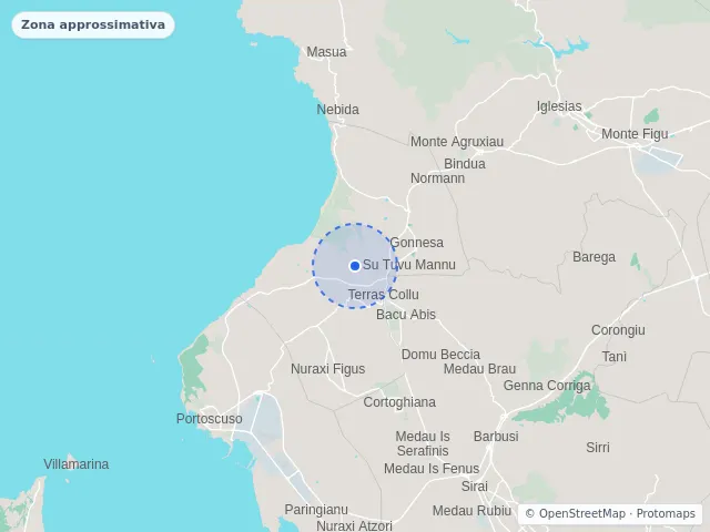 Mappa di Gonnesa, Sud Sardegna