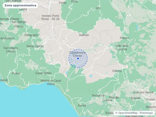 Mappa di Castelnuovo Cilento, Salerno