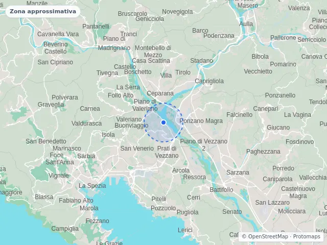 Mappa di Vezzano Ligure, La Spezia