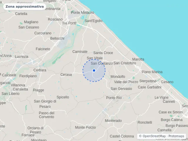 Mappa di San Costanzo, Pesaro e Urbino