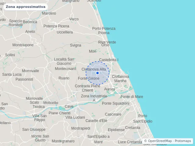 Mappa di Civitanova Marche, Macerata