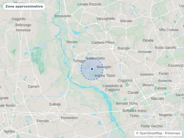 Mappa di Robecchetto con Induno, Milano