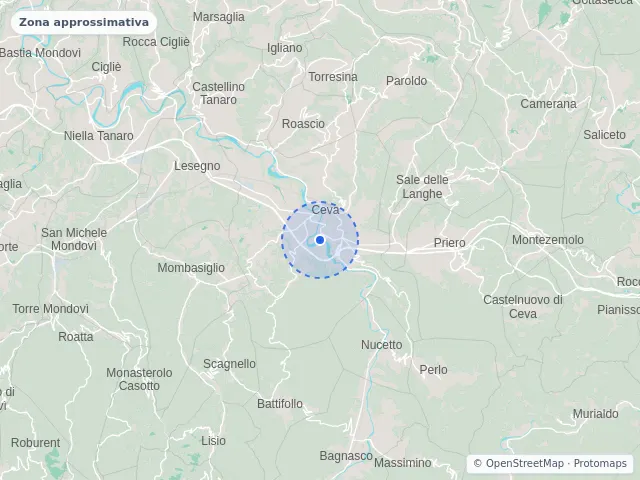 Mappa di Ceva, Cuneo