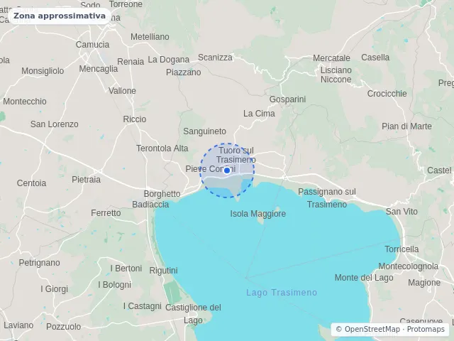 Mappa di Tuoro sul Trasimeno, Perugia