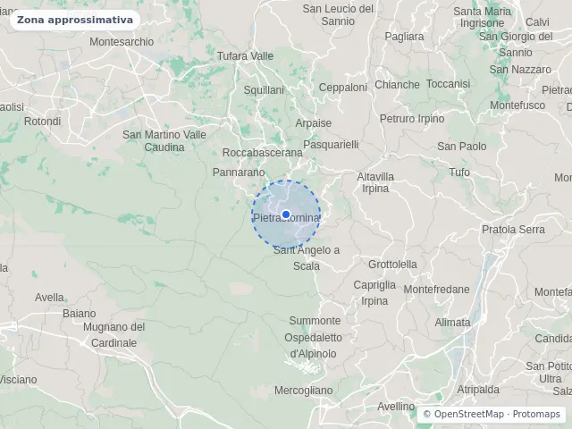 Mappa di Pietrastornina, Avellino