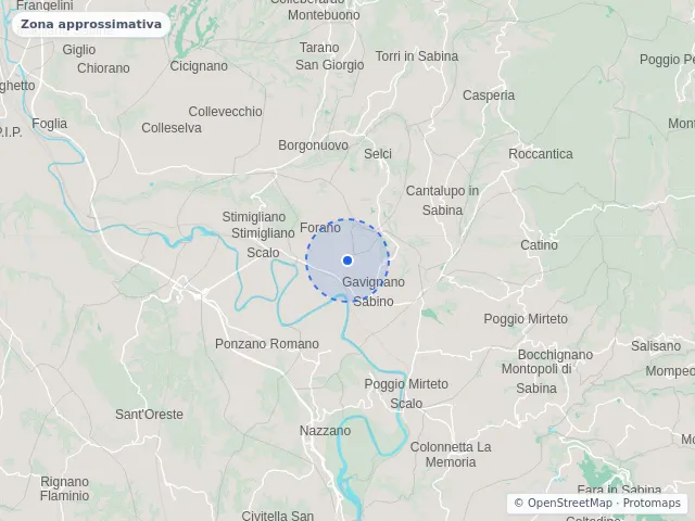 Mappa di Forano, Rieti