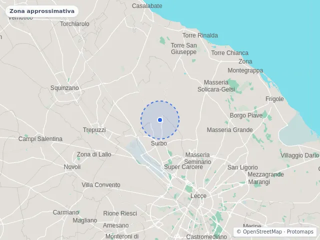 Mappa di Surbo, Lecce