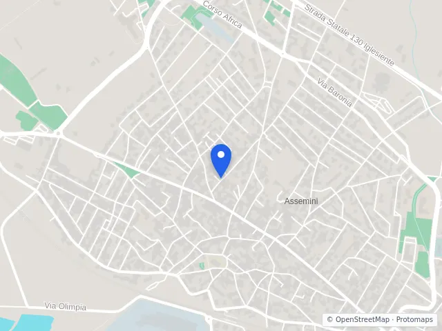 Mappa di Assemini, Cagliari