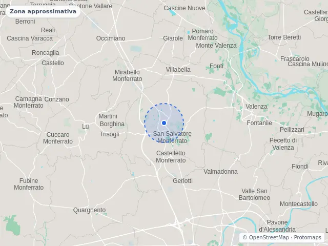 Mappa di San Salvatore Monferrato, Alessandria