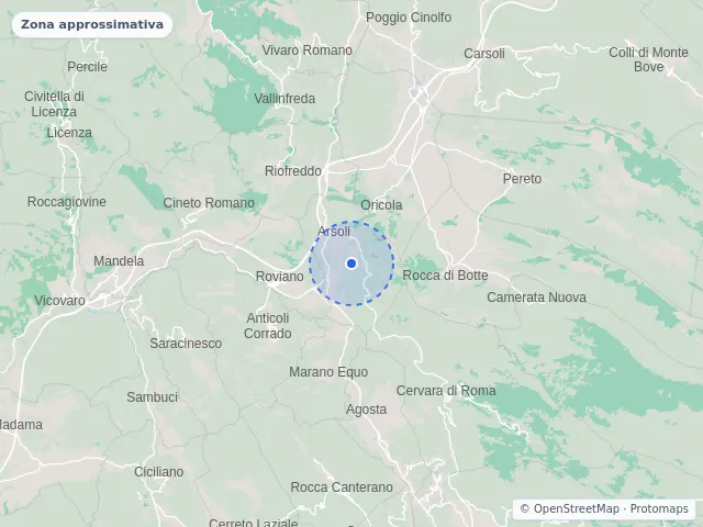 Mappa di Arsoli, Roma