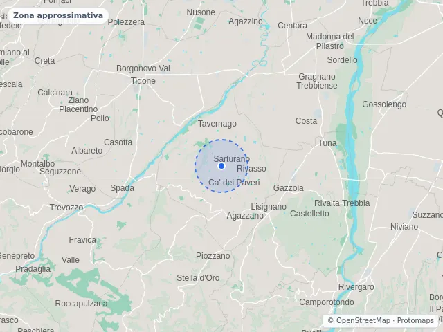 Mappa di Agazzano, Piacenza