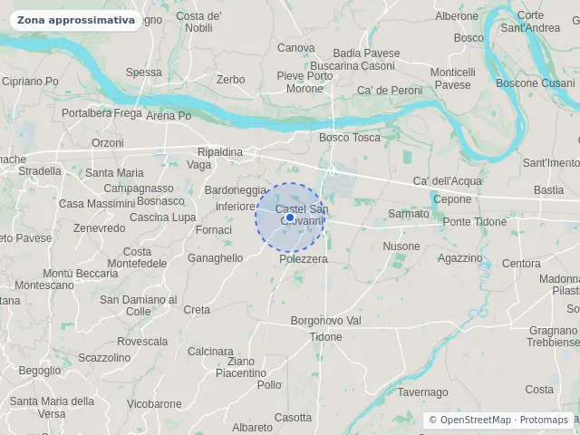 Mappa di Castel San Giovanni, Piacenza