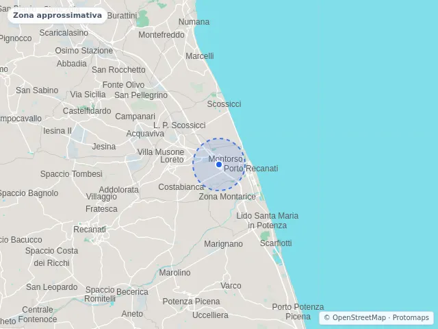 Mappa di Porto Recanati, Macerata